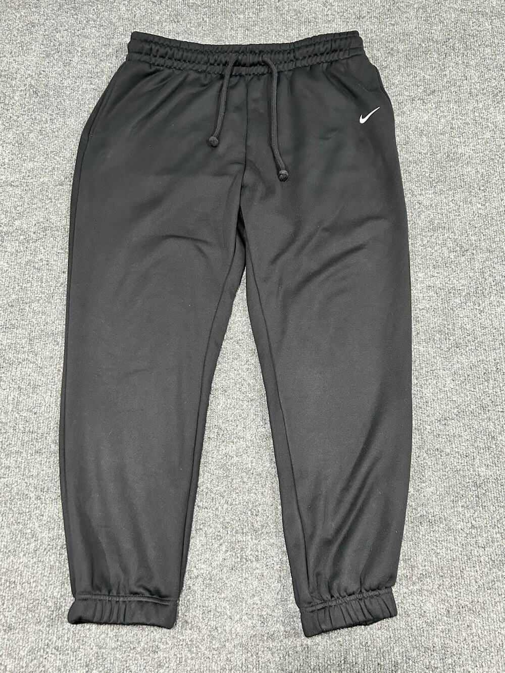 Nike Therma-FIT Women's Training Pants Large Black Soft Fleece Elastic Waist